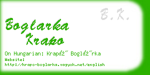 boglarka krapo business card